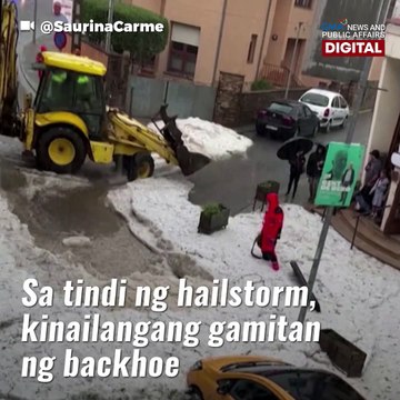 Hailstorm, nagdulot ng baha at makapal na yelo sa daan | GMA News Feed