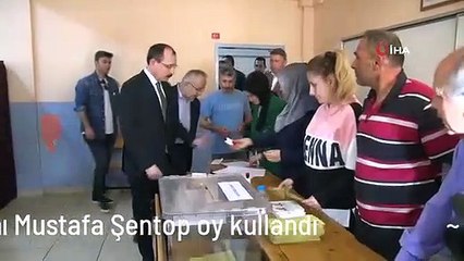 TBMM Başkanı Mustafa Şentop oy kullandı