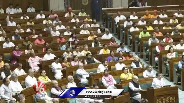 Leaders Applause For Modi Speech New Parliament Building Inauguration _ V6 News