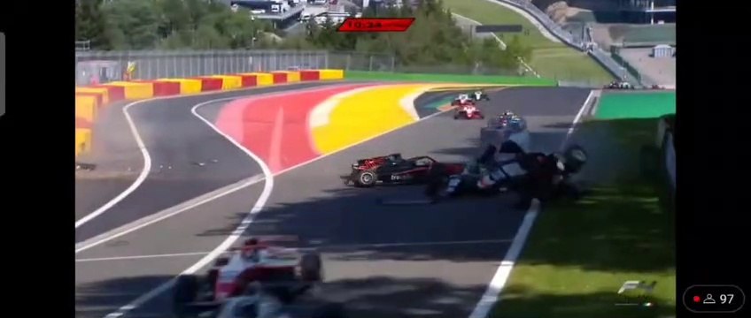 F4 Italian 2023 Spa Francorchamps Race 2 Massive Crash Pile Up Raidillon