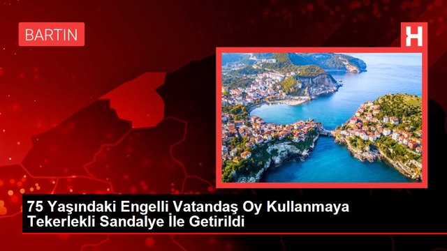75 Yaşındaki Engelli Vatandaş Oy Kullanmaya Tekerlekli Sandalye İle Getirildi