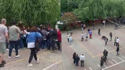 Download Video: Kadıköy'de okul bahçesindekilere böyle saldırdılar