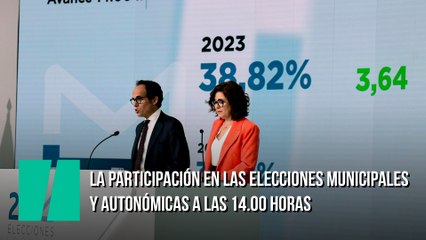 La participación de las elecciones a las 14.00h