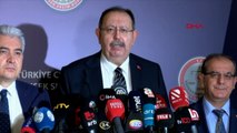 YSK Başkanı Ahmet Yener, oy verme işleminin bitmesinin ardından açıklamalarda bulundu