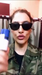 Oy kullanmaya kamuflaj desenli kıyafetlerle giden Tuğba Ekinci, kabinden video paylaşıp verdiği oyu gösterdi