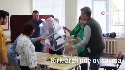 Kırklareli'nde oy sayma işlemi başladı