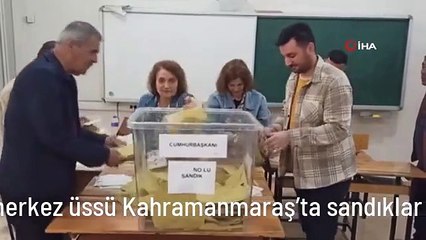 Depremin merkez üssü Kahramanmaraş'ta sandıklar açılıyor