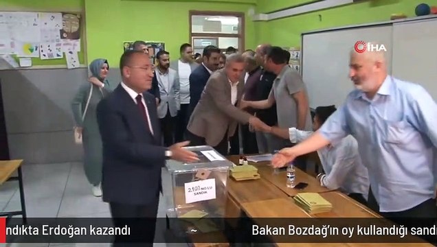 Bakan Bozdağ'ın oy kullandığı sandıkta Erdoğan kazandı