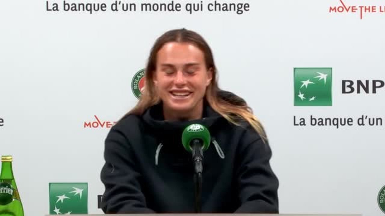 Roland-Garros - Sabalenka : "Un match difficile sur le plan émotionnel"