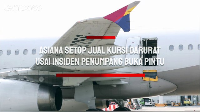 Imbas Penumpang Buka Pintu Pesawat di Udara, Asiana Setop Jual Kursi Darurat