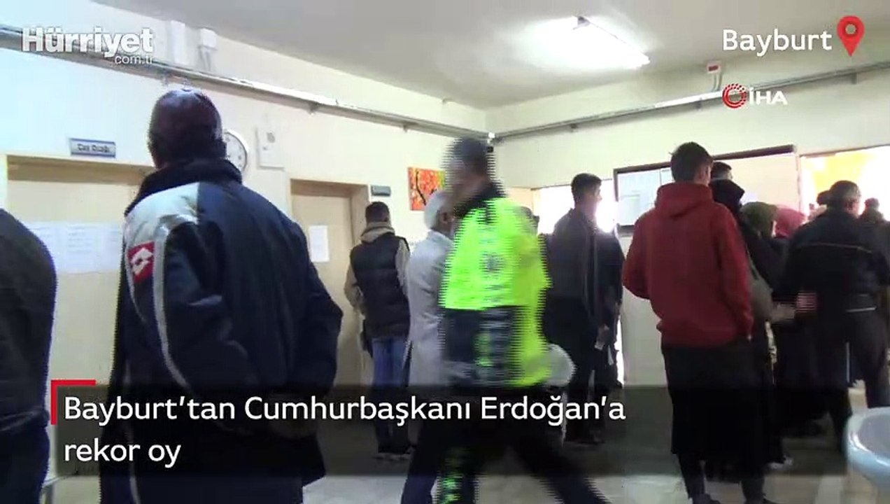 Bayburt'tan Cumhurbaşkanı Erdoğan'a rekor oy