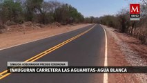 En Sinaloa, Rubén Rocha Moya inaugura carretera Las Aguamitas-Agua Blanca