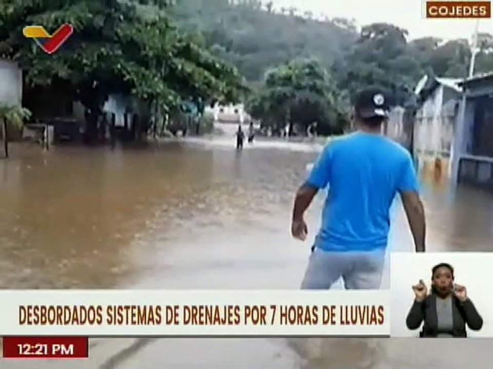 254 cojedeños fueron afectados por el desbordamiento de los drenajes por fuertes lluvias