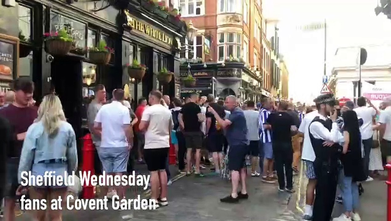 Sheffield Wednesday fans take over Covent Garden ahead of Wembley clash with Barnsley