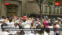 Marcha en defensa de la SCJN retira plantón de opositores a la ministra Norma Piña