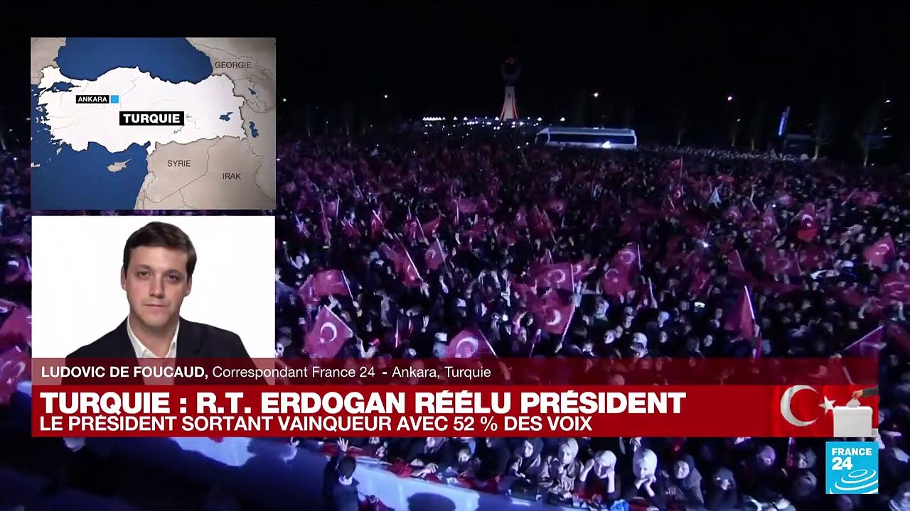 Présidentielle en Turquie : Recep Tayyip Erdogan réélu président avec 52 % des voix