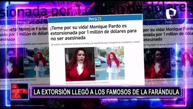 La extorsión llegó a los famosos de la farándula