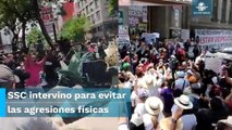 Manifestantes y simpatizantes de Morena se enfrentan frente a la Corte