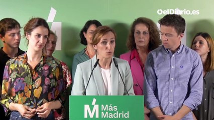 Mónica García: "Hoy no es un buen día para Madrid"
