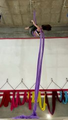 Aerial Silk Performer Gets Entangled Mid-Air