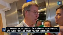 Feijóo tras bajar del balcón de Génova: «Se ha abierto una nueva forma de hacer política en España»