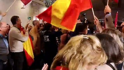 García-Page a su llegada al cuartel general del PSOE tras conocerse los resultados del 28M