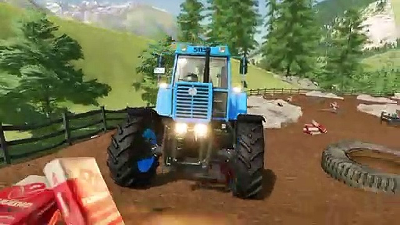 Farming Simulator 22 074 - COLORED STEYR TRACTORS DEATH RUN