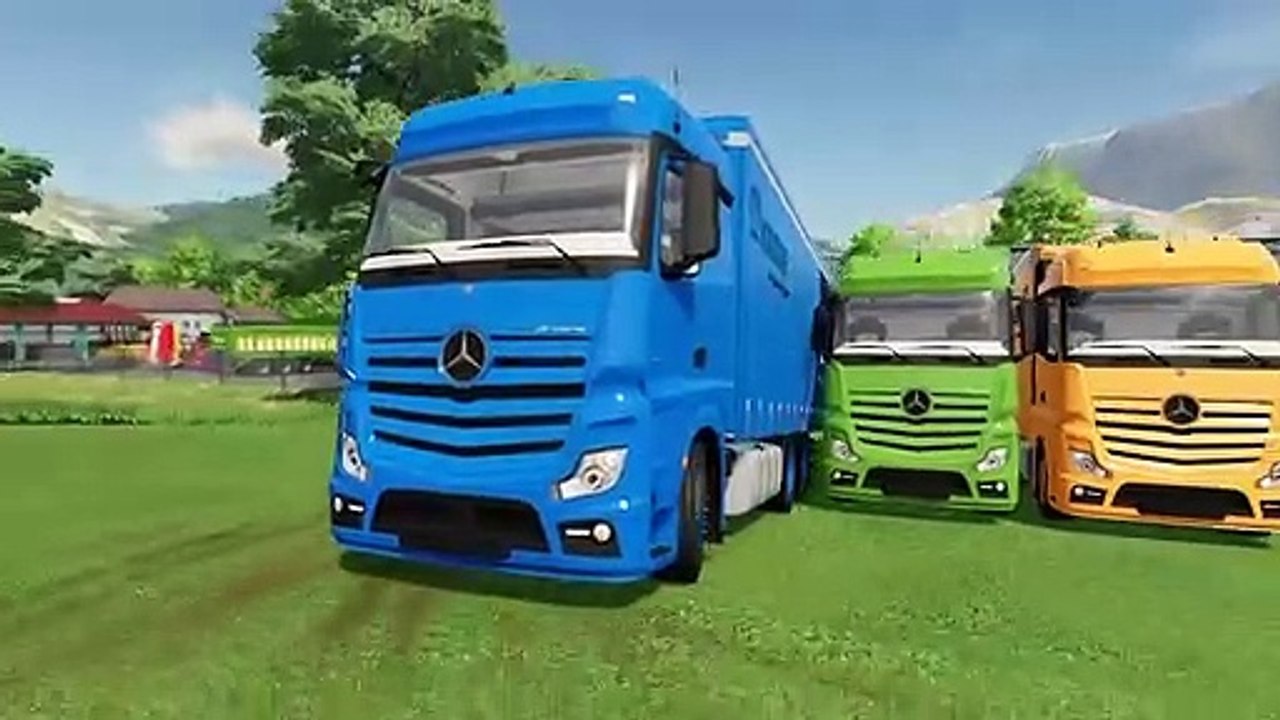 Farming Simulator 22 106 - COLORED MERCEDES-BENZ TRUCKS DEATH RUN