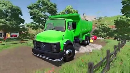Farming Simulator 22 035 - COLORED MERCEDES-BENZ TIPPERS DEATH RUN
