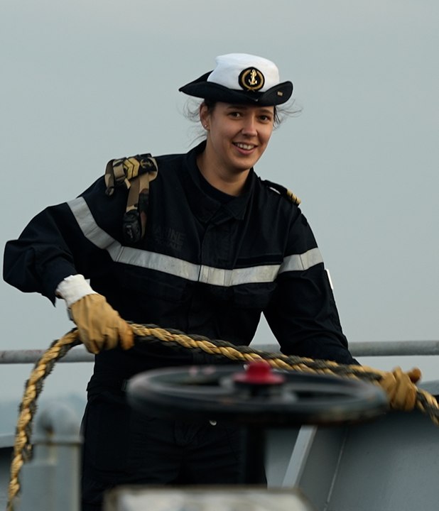 Chloé, ses premiers pas dans la Marine nationale