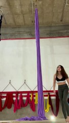 Aerial Silk Performer Gets Entangled Mid-Air