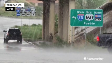 Hail storms drench Colorado