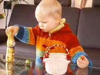 Léo à la recherche des oeufs de Pâques