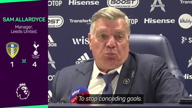 Allardyce gets 'touchy' at questions after Leeds United relegation