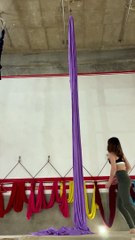 Aerial Silk Performer Gets Entangled Mid-Air