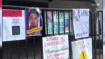 Familiares de los jóvenes desaparecidos del Call Center realizan plantón en casa Jalisco