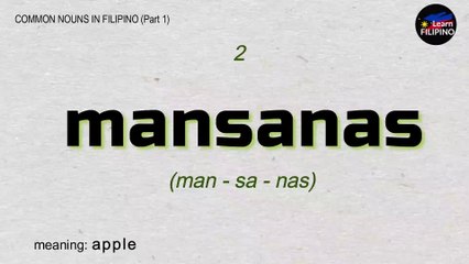 Filipino COMMON NOUNS (Lesson 1) | Tagalog Words for Beginners