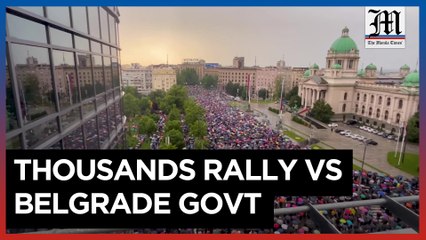 Tens of thousands rally against the government in Belgrade