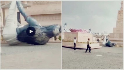 महाकाल मंदिर में भयंकर आंधी तूफान, गिरी सप्त ऋषि की मूर्तियां, श्रद्धालुओं की बची जान