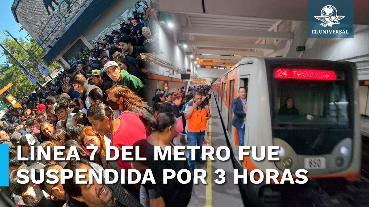 Caos en la Línea 7 del Metro de la CDMX