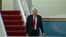CONFUSED Trump Walks Past Limo In Front Of Him