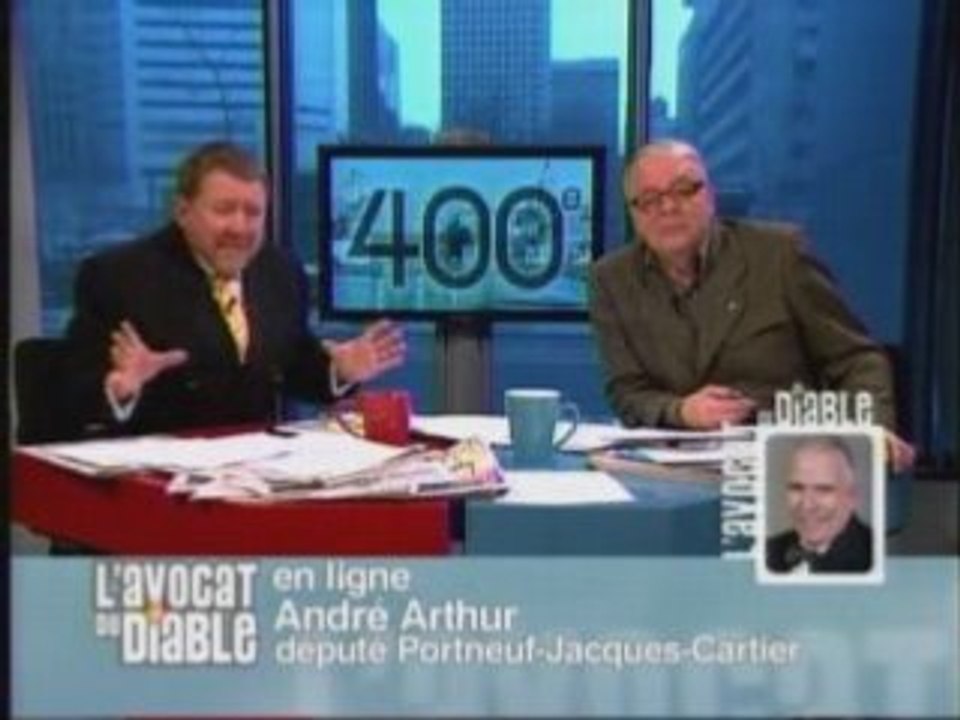 Avocat Diable André Arthur malmene gestion du 400ieme