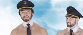 Campaña de aerolinea con pilotos desnudas es toda una sensacion