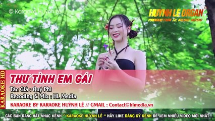 Thư Tình Em Gái Karaoke Song Ca Nhạc Sống ( Beat Chuẩn ) Karaok Việt Nam