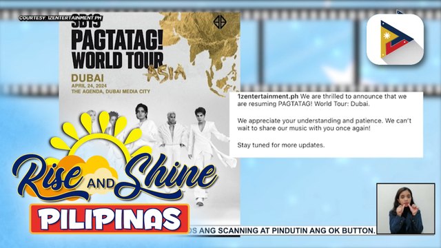 TALK BIZ | SB19, tuloy and concert sa Dubai this coming April