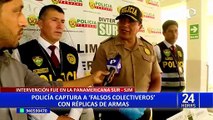 Surco: capturan a falsos colectiveros que asaltaban a jovencitas con réplica de armas