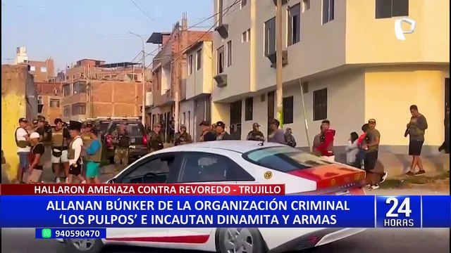 Trujillo: PNP deja mensaje a 'Los Pulpos' mediante adhesivos colocados en búnker y casas
