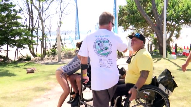 Surfers at the Adaptive Surfing Championship in Byron Bay are hoping to be included in the Paralympic Games
