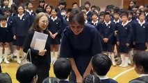 Japanese, US first ladies visit Japanese school
