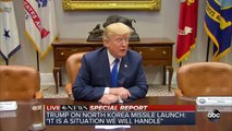 President Donald Trump makes statement on North Korea missile launch